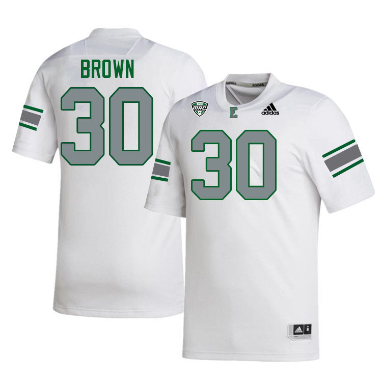 Eastern Michigan Eagles #30 Deion Brown College Football Jerseys Stitched Sale-White